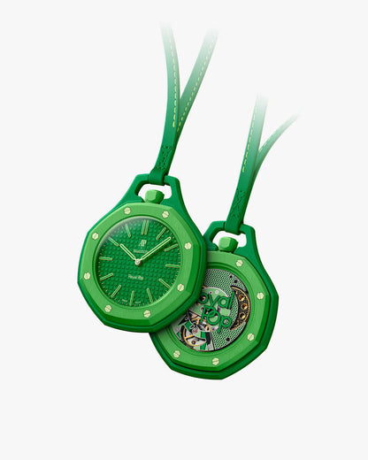 GREEN EIGHT Royal Pop model watch with Bio Ceramic case and green silicone strap