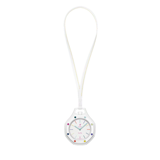 HUIT BLANC Royal Pop model watch with Bio Ceramic case and white silicone strap