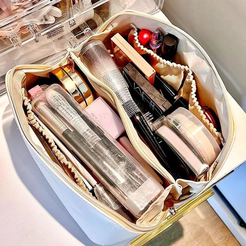 Large Capacity Leather Travel Cosmetic Bag - Image 15
