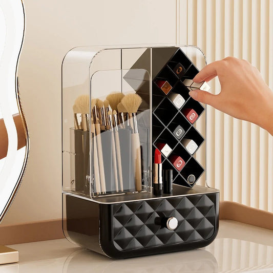 Multi-Purpose Large-Capacity Makeup Brush & Lipstick Storage Organizer