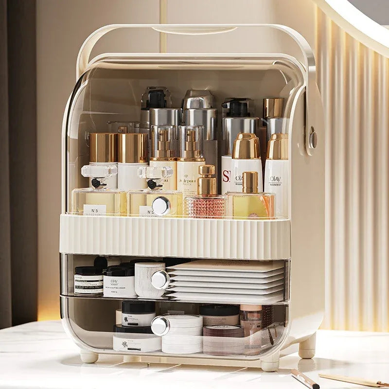 Makeup Organizer Storage with Drawers - Clear Cover
