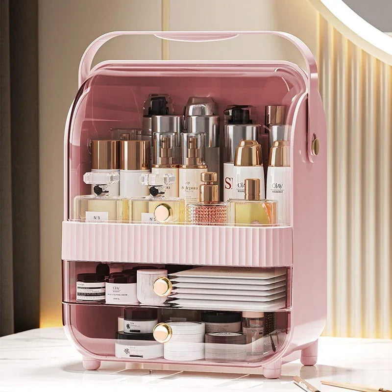 Makeup Organizer Storage with Drawers - Clear Cover