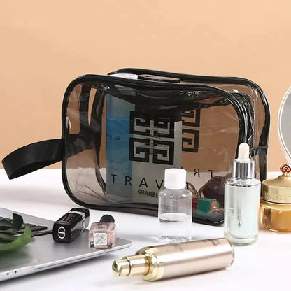 PVC Travel Cosmetic Bag – Transparent Waterproof Travel Organizer