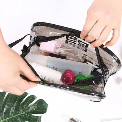 PVC Travel Cosmetic Bag – Transparent Waterproof Travel Organizer