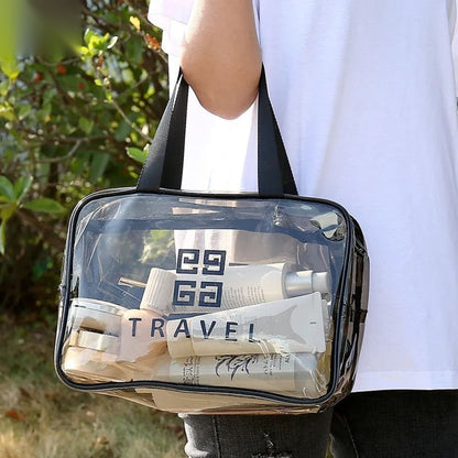 PVC Travel Cosmetic Bag – Transparent Waterproof Travel Organizer