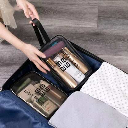 PVC Travel Cosmetic Bag – Transparent Waterproof Travel Organizer