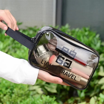 PVC Travel Cosmetic Bag – Transparent Waterproof Travel Organizer