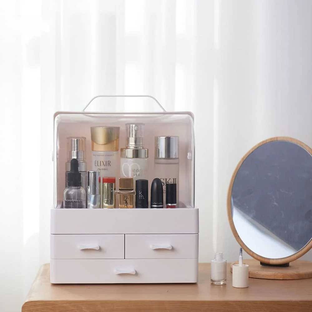 Tower Cosmetic Organizer – Multi-Layer Rotating Makeup & Vanity Storage